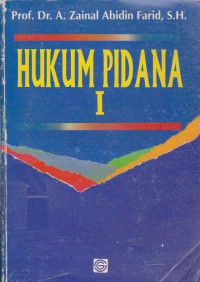 Hukum Pidana I