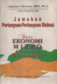 Teori Ekonomi Mikro Analisis Matematika