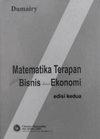 Matematika Terapan Untuk Bisnis Dan Ekonomi