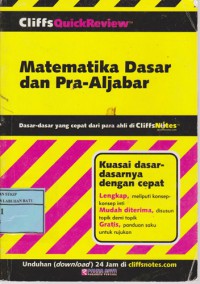 CliffsQuickReviewTM Matematika Dasar Dan Pra -Aljabar