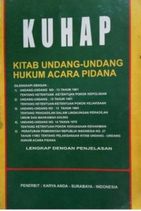 KUHAP (Kitab Undang-undang Hukum Acara Pidana)