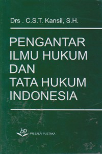 Pengantar Ilmu Hukum Dan Tata Hukum Indonesia