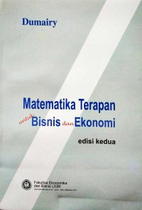 Matematika Terapan Untuk Bisnis Dan Ekonomi