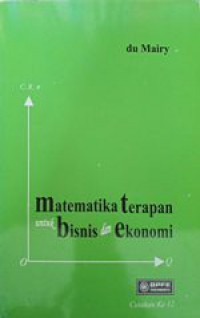 Matematika Terapan Untuk Bisnis Dan Ekonomi