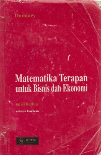 Matematika Terapan Untuk Bisnis Dan Ekonomi